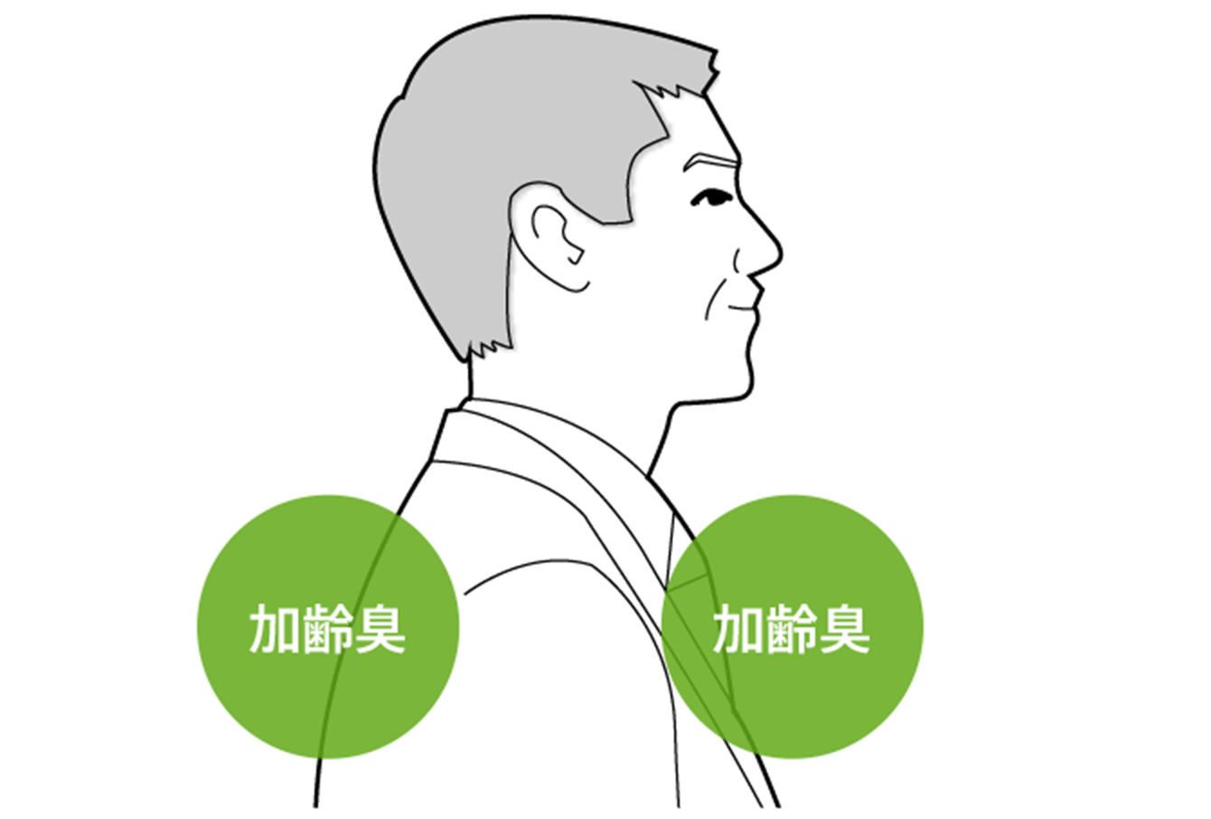 20代、40代の平均的な皮脂組成を元にしたイメージ